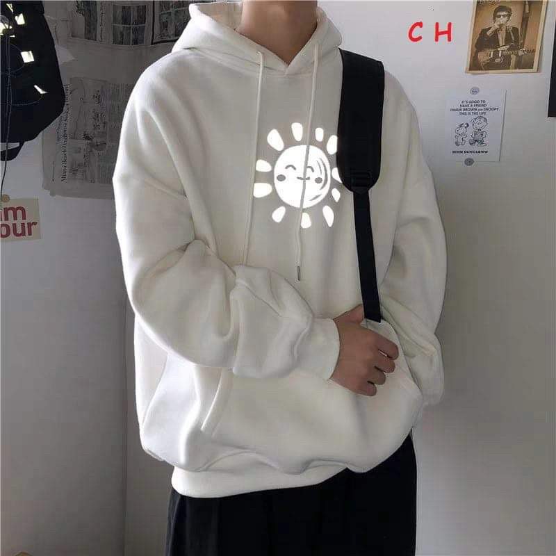 [FREESHIP ĐƠN TỪ 50K] Áo hoodie phản quang mặt trời cười COH1119