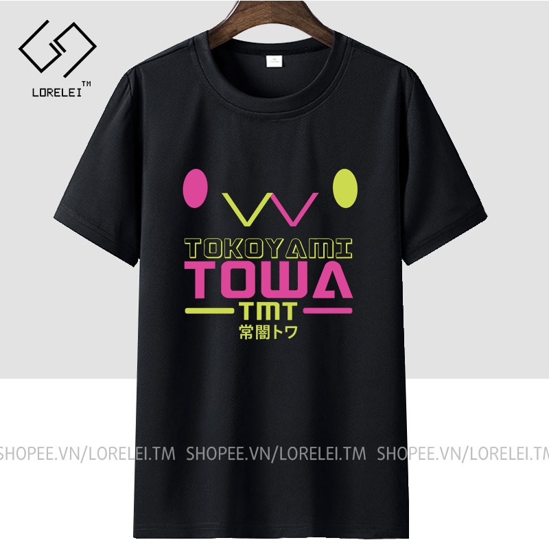Áo thun Hololive Tokoyami Towa (Black) ngắn tay