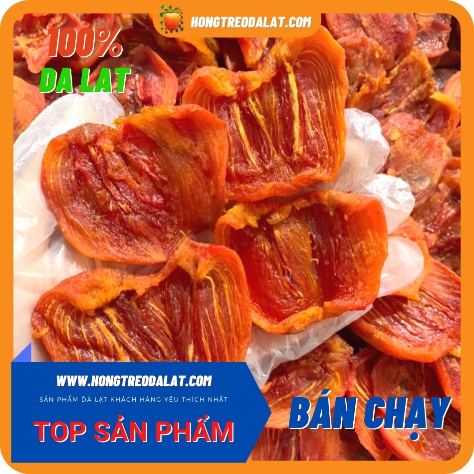 Hồng Sấy Dẻo Đà Lạt - 500Gram, 250Gram, Bán chạy số #1 tại www.hongtreodalat.com