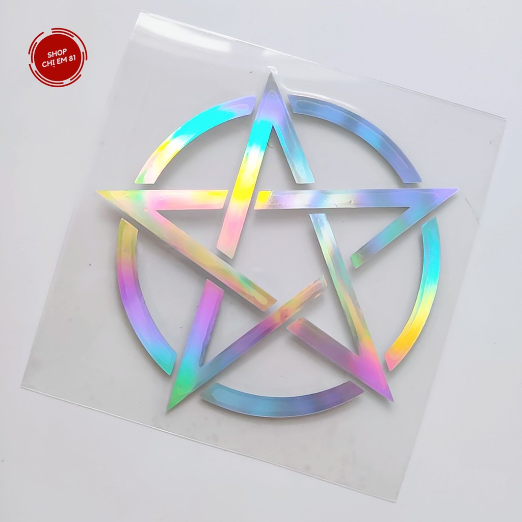 Tem dán trang trí xe máy, ô tô Thuỷ Thủ Mặt Trăng, ngôi sao biểu tượng ma thuật