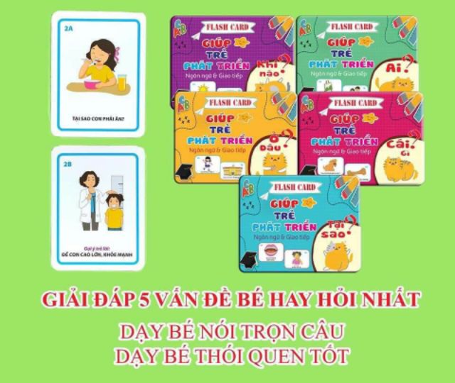 Bộ thẻ flashcards 5 chủ đề: Ai? , Cái gì? , Tại Sao? , Khi Nào? Ở Đâu?☀🚼