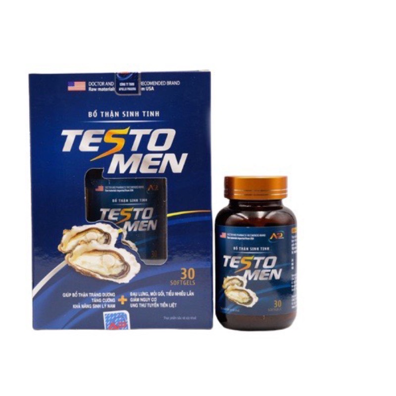 Bổ thận sinh tinh Testo Men-Hộp 30 viên-Giúp tăng số lượng tinh trùng,bổ thận tráng dương,tăng cường sinh lý