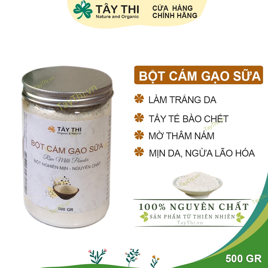 1kg Bột Cám Gạo Sữa - làm đẹp, dưỡng da - kiểm định TSL - Mỹ Phẩm Tây Thi Natural and Organic - Bột handmade