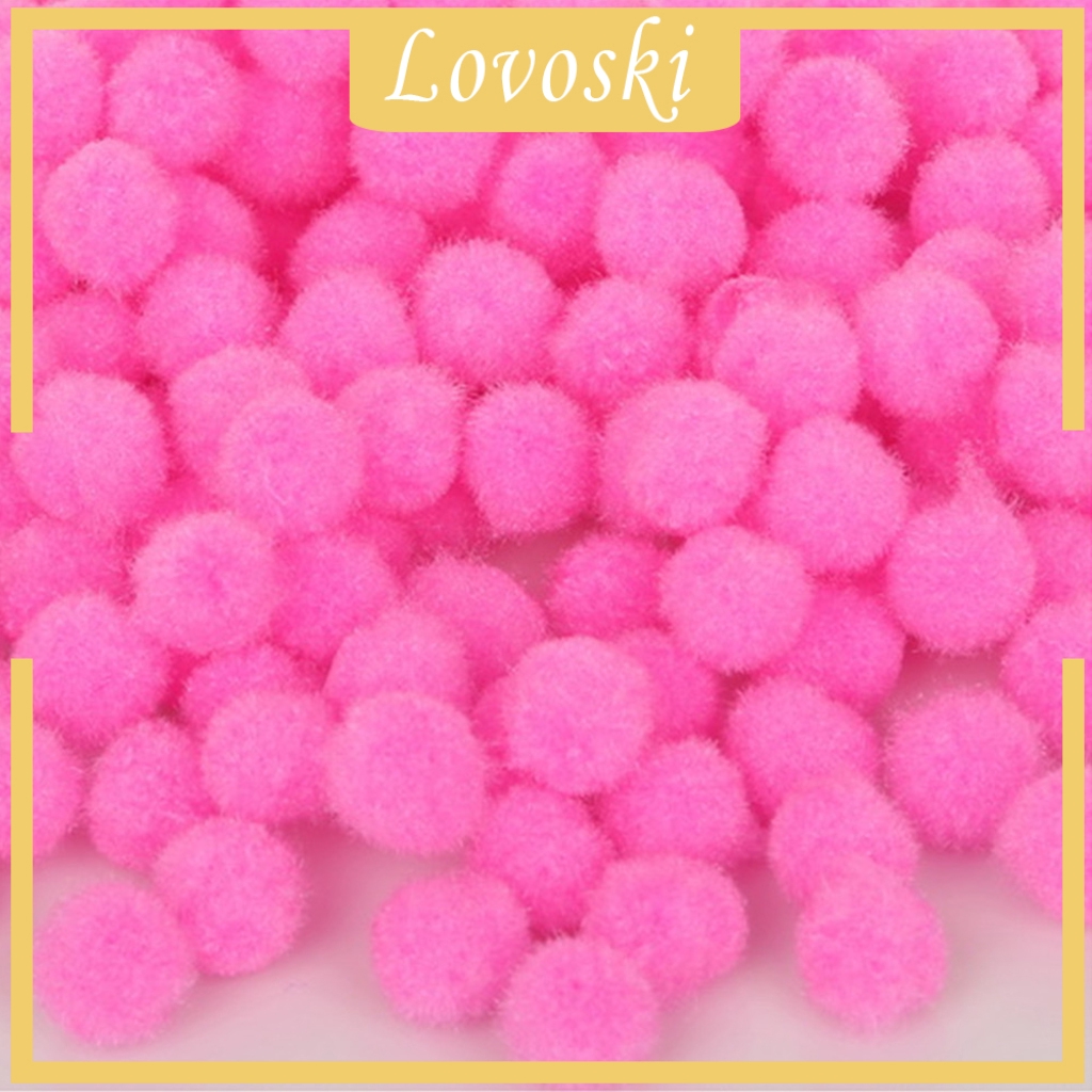 Gói 100 / 200 / 500 Quả Cầu Lông Xù Nhỏ Màu Sắc 18mm Dùng Làm Đồ Thủ Công