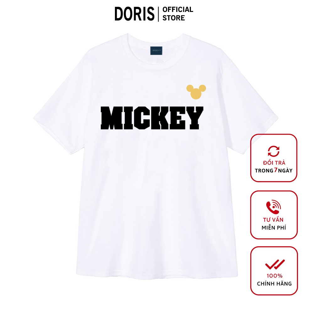 [Mã DORRT8250 giảm 250k] Áo thun MICKEY N091 chất liệu cotton 100% áo phông form rộng DORRIS N