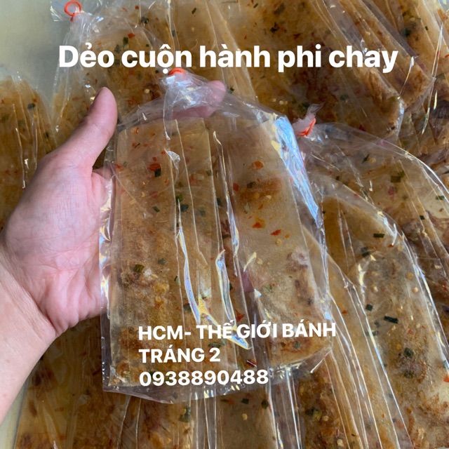 [Mã 77FMCGSALE1 giảm 10% đơn 250K] [chay] dẻo cay cuộn hành phi 6 tép/ bịch