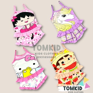 Bộ 2 dây bé gái, đồ bộ cho bé gái chất thun lạnh dày dặn thoáng mát co giãn tốt 15-40kg Tomkids