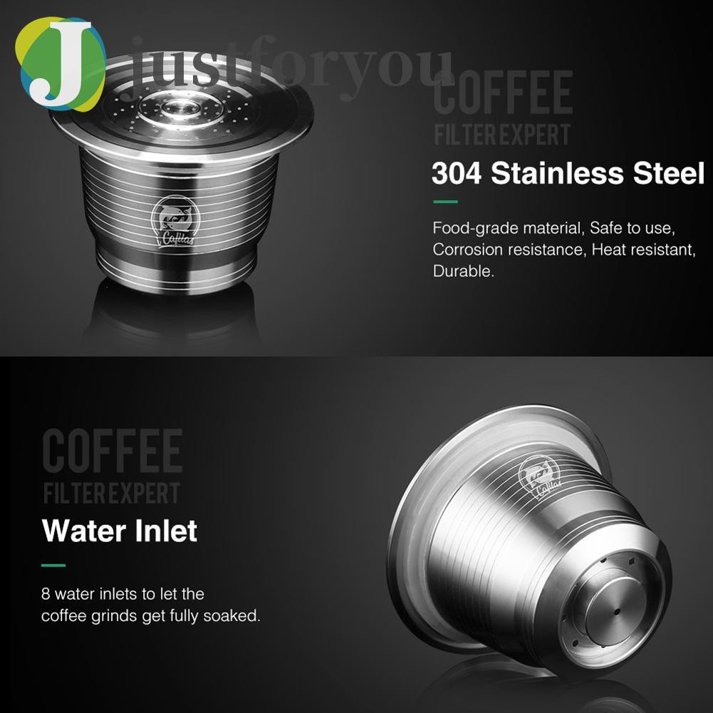 Justforyou2 ICafilas Stainless Steel Refillable Reusable Coffee Capsule Strainer Filter