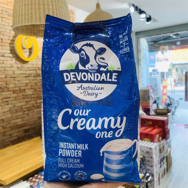 Sữa tươi dạng bột nguyên kem fullcream devondale 1Kg của Úc