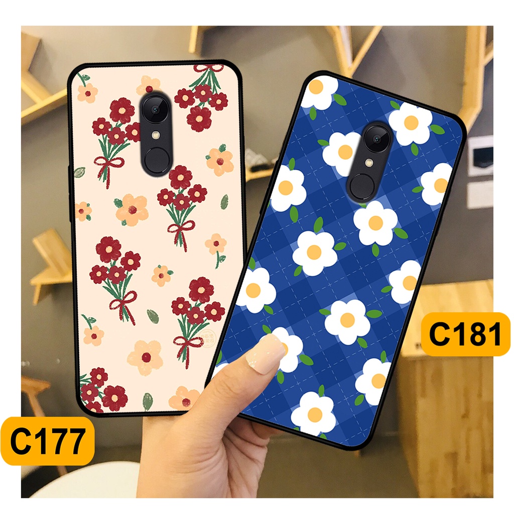 Ốp Xiaomi Redmi Note 4/ Note 4x / Redmi 5 Plus in hình hoa cỏ nhẹ nhàng,họa tiết caro xinh xắn.ốp lưng chống sốc