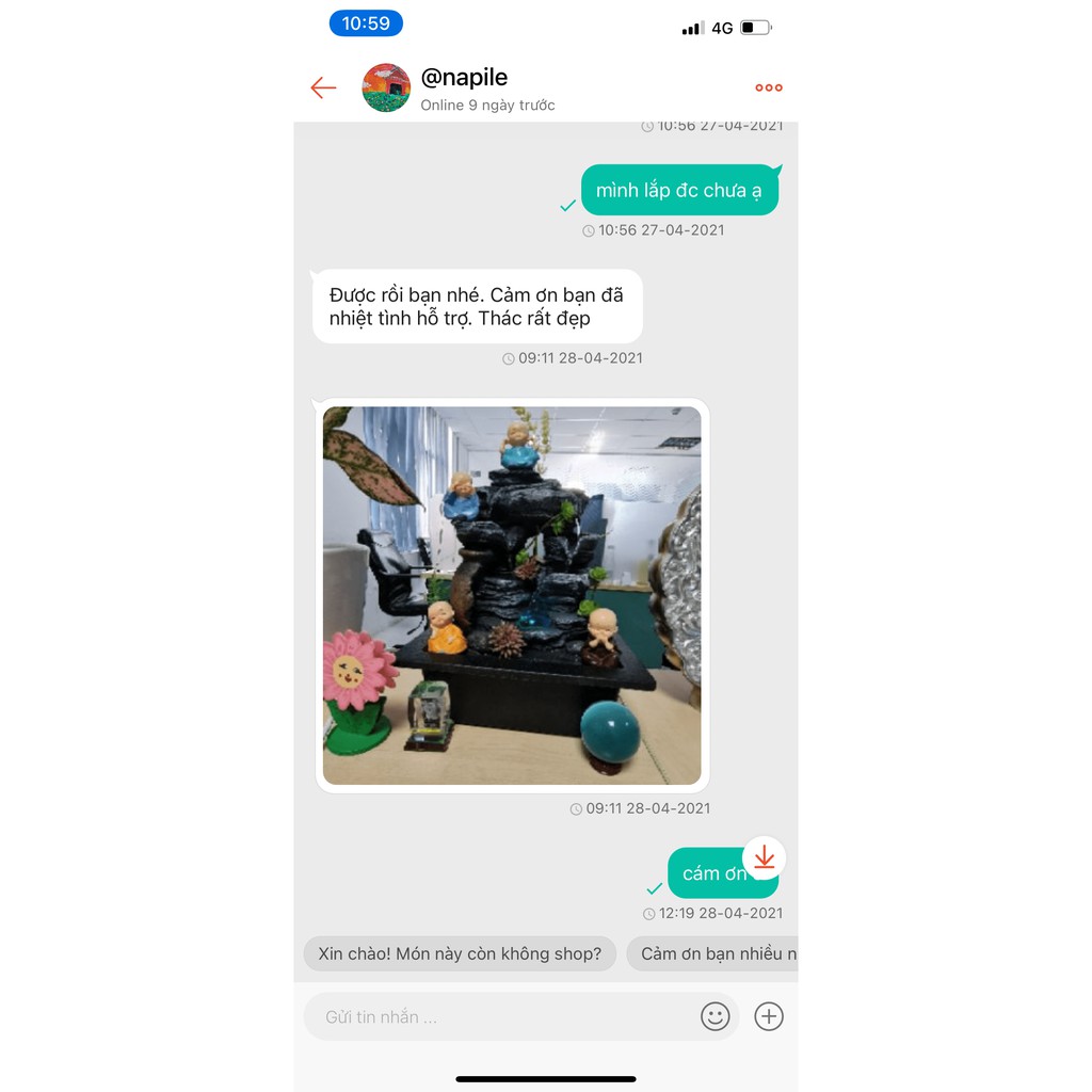 THÁC NƯỚC MINI ĐỂ BÀN – LU VỠ + 4 Chú Tiểu [BH 1 tháng] | BigBuy360 - bigbuy360.vn