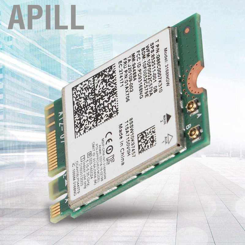 Card Mạng Apill Cho Intel 3168ngw 433mbps Bt4.2 Ngff M.2 Mới | BigBuy360 - bigbuy360.vn