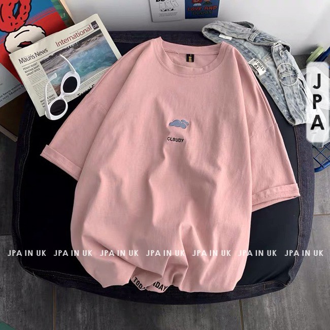 Áo thun tay lỡ Unisex J66,J89,J98 JPA in UK basic tee mùa hè phông trơn nam nữ oversize form rộng