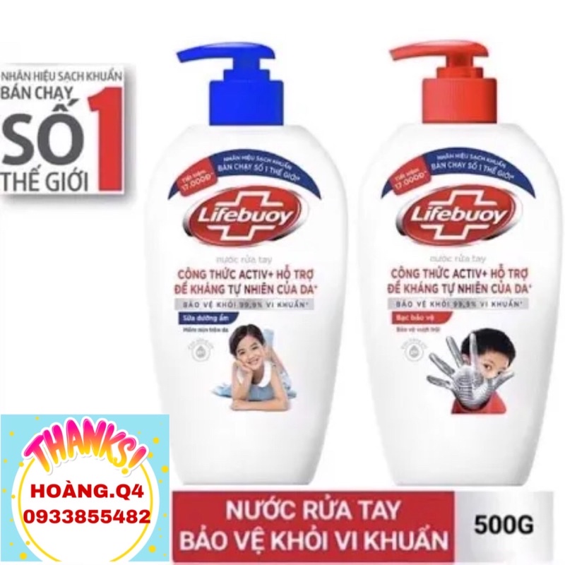 ⚡Nước rửa tay Lifebouy chai 450g cam kết chính hãng 100%⚡