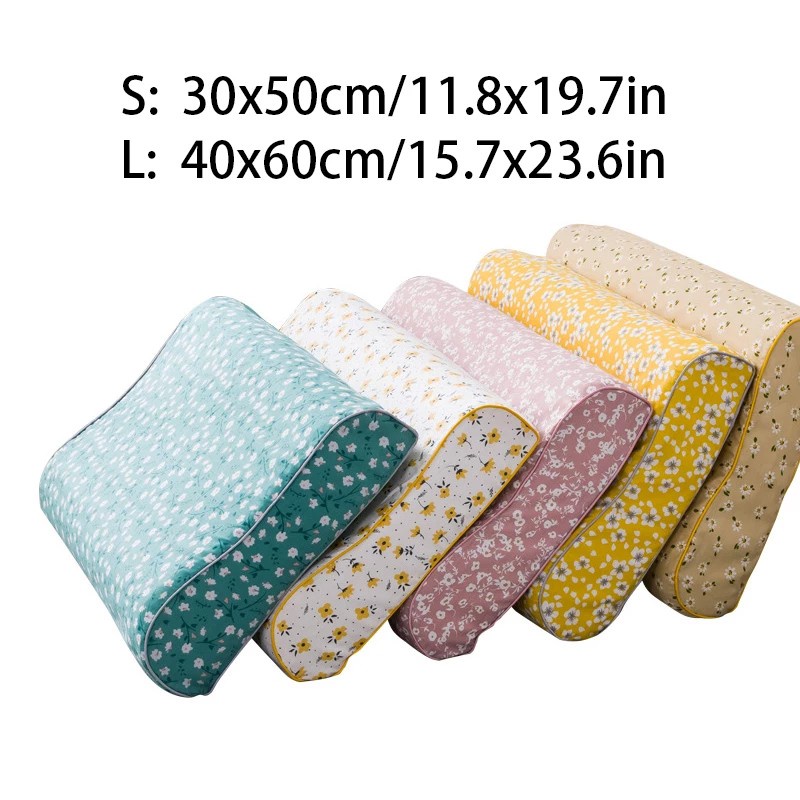 Vỏ gối bằng cao su non cotton in hoa 30x50cm/ 40x60cm