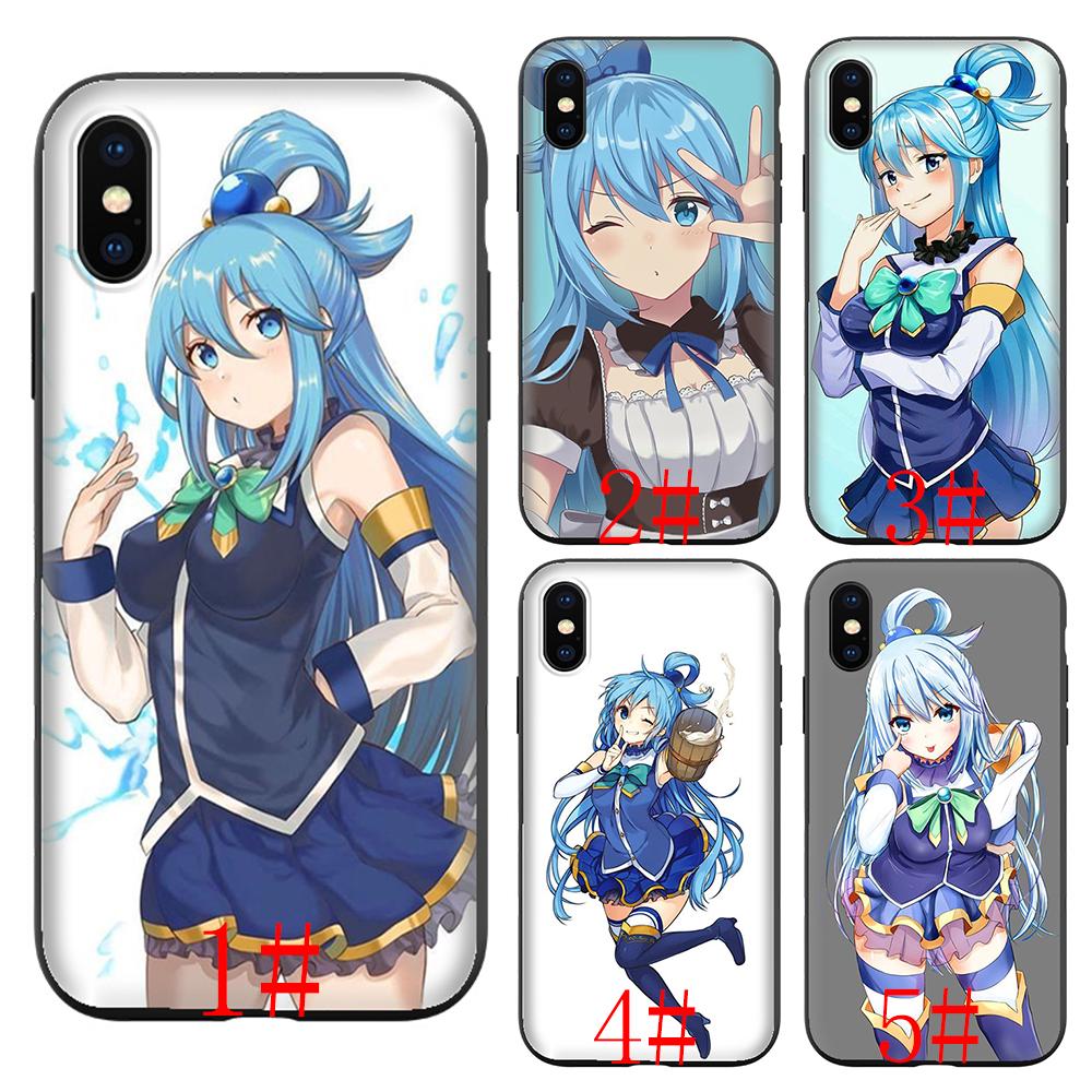Ốp điện thoại dẻo họa tiết hoạt hình KonoSuba cho iPhone 11 Pro Max XS XR X 8 7 6 6S Plus
