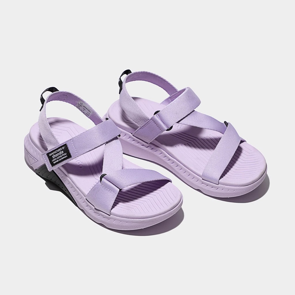 Giày Sandals Shondo F7 Racing đế tím phối đen quai tím F7R9292