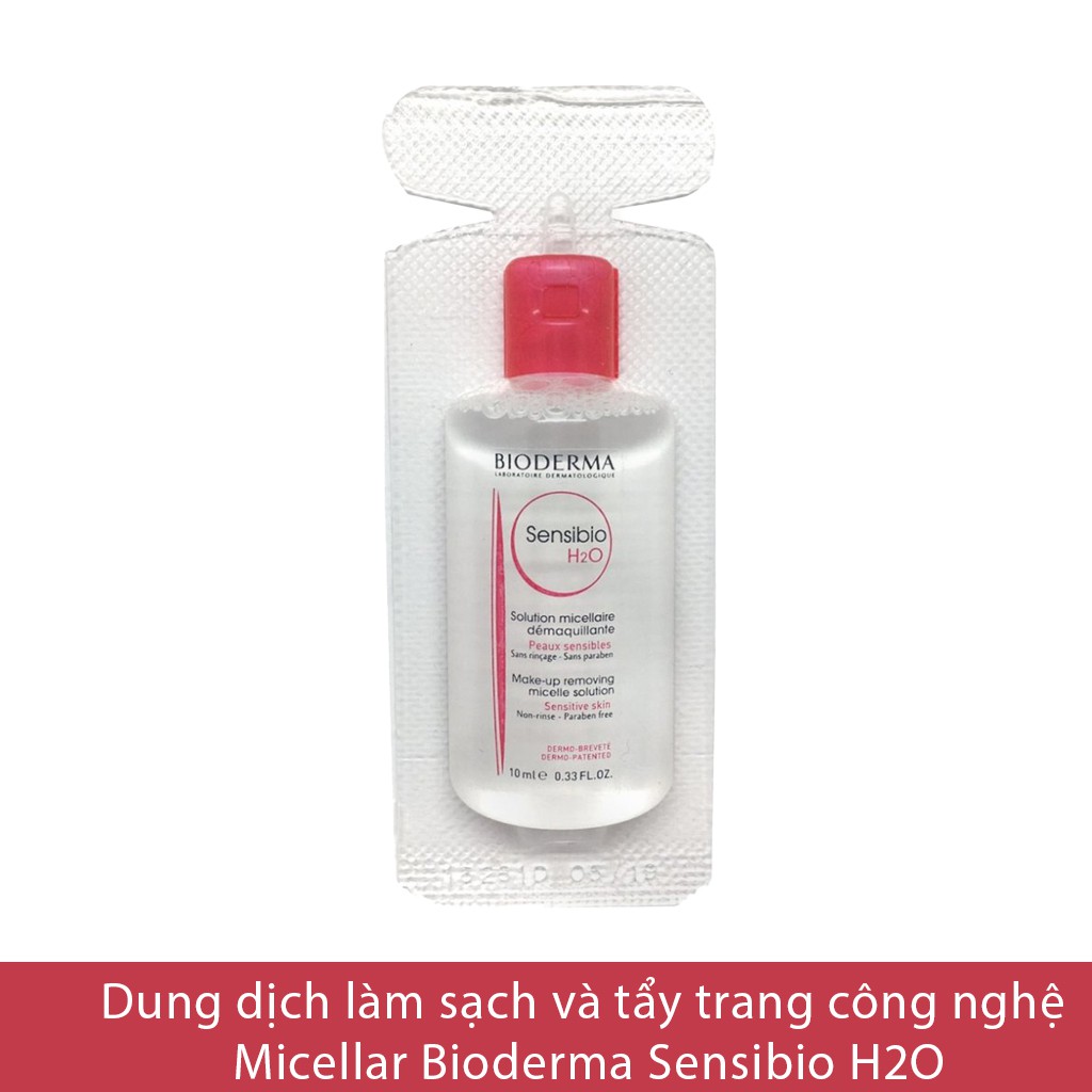 [HB-GIFT Hàng tặng không bán] Dung dịch làm sạch và tẩy trang công nghệ Micellar Bioderma Sensibio H2O 10ml