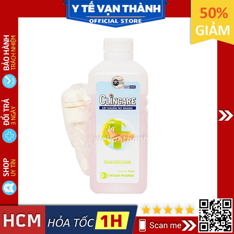 ✅ Nước Rửa Tay Khô Clincare (Rửa tay nhanh chuyên dùng trong y tế) -VT0229 | Y Tế Vạn Thành