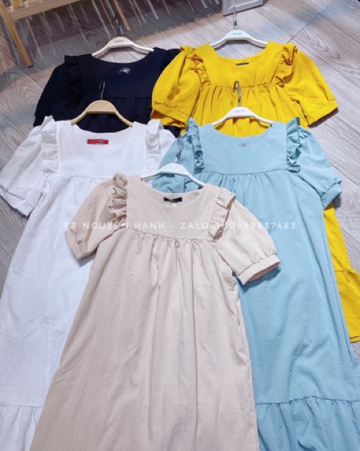 BÁN SỈ VÁY SUÔNG CỔ PHA VIỀN BÈO | BigBuy360 - bigbuy360.vn