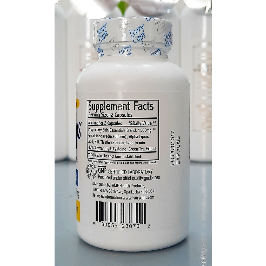Viên uống vitamin bổ xung, giúp đẹp da Ivory caps chai 60 viên từ mỹ