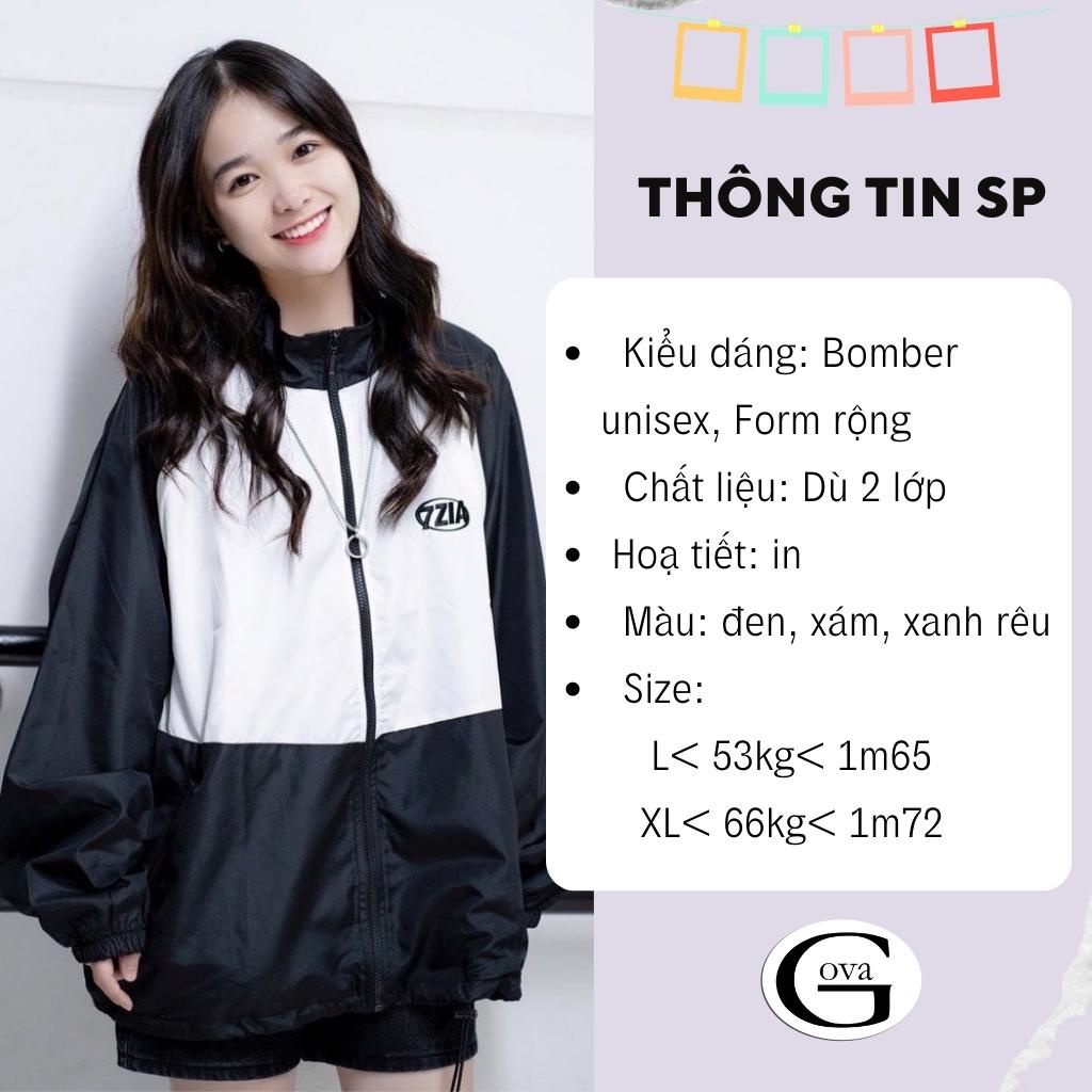 Áo Khoác Dù 2 Lớp 7ZIA 2022 Nam Nữ Form Rộng Nhiều Mẫu, Áo Gió Chống Nắng Kiểu Bomber GOVA