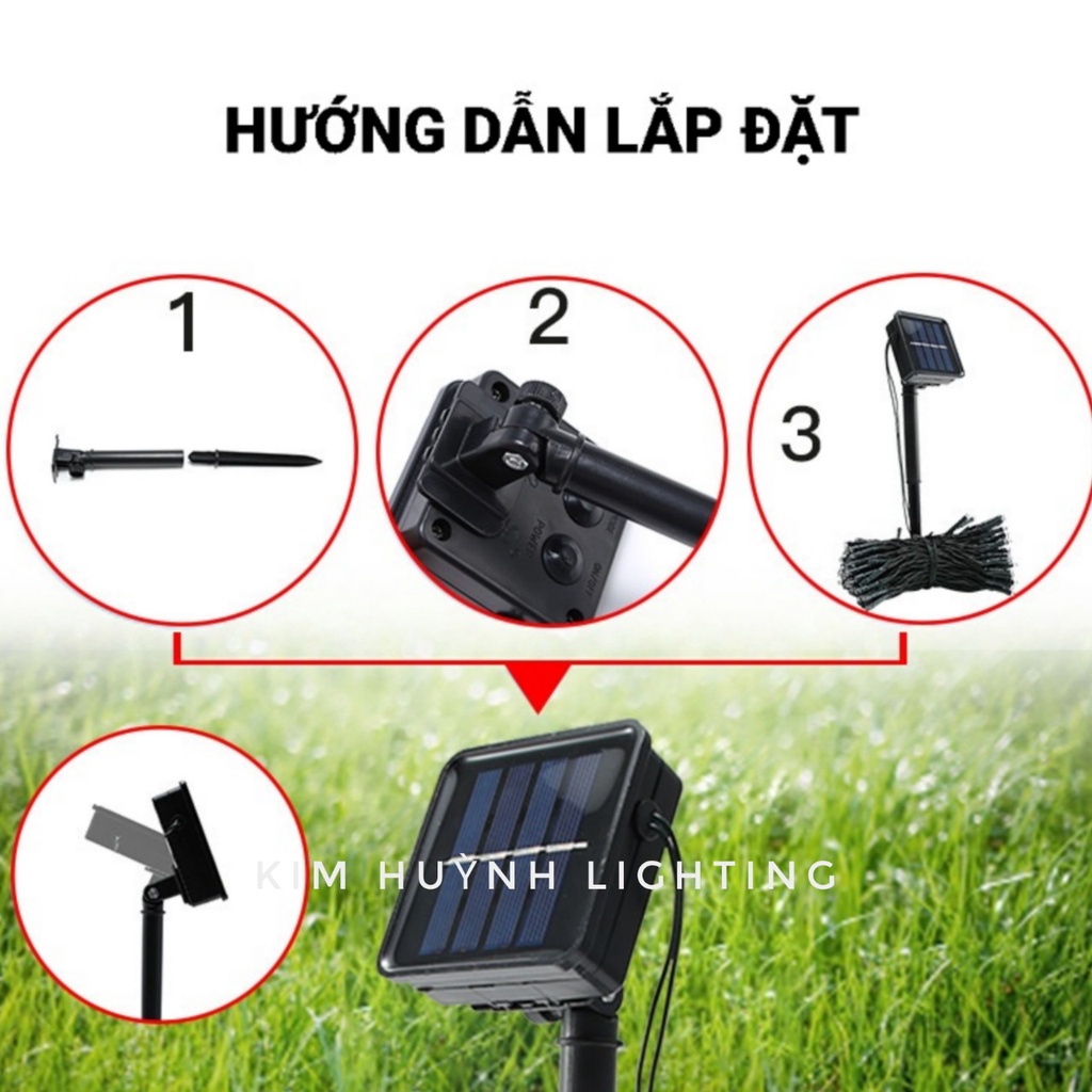 Dây đèn Led năng lượng mặt trời Cherry ball trang trí sân vườn, cảnh quan ngoài trời
