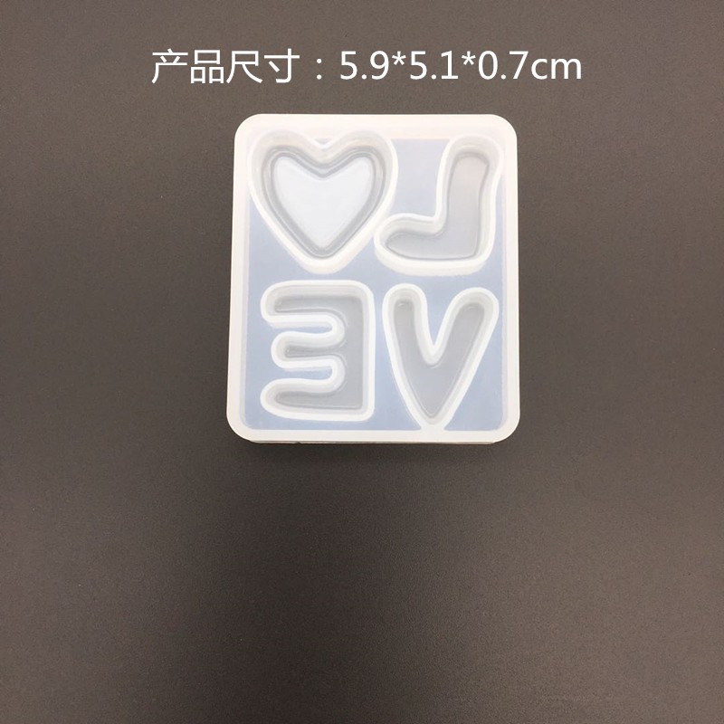 Khuôn silicon chữ love đổ keo AB