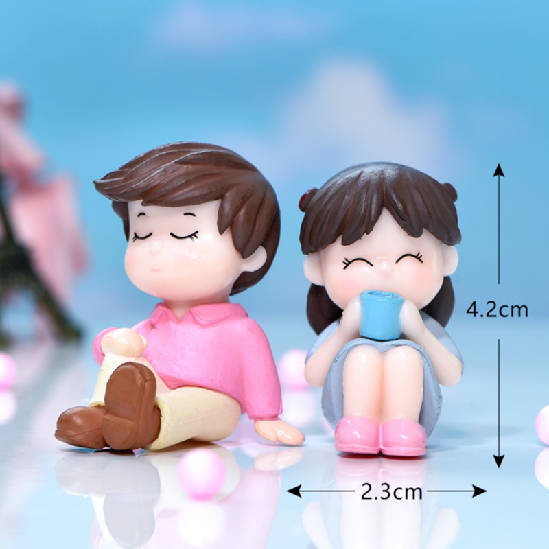 Set 2 Mô Hình Tách Trà Trang Trí Sân Vườn