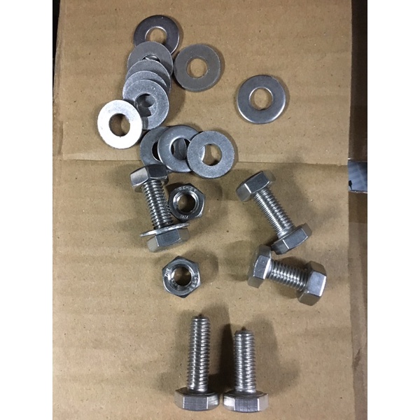 10 bộ bulong inox 304 M10 (1.5 x 25), (1.5x30)