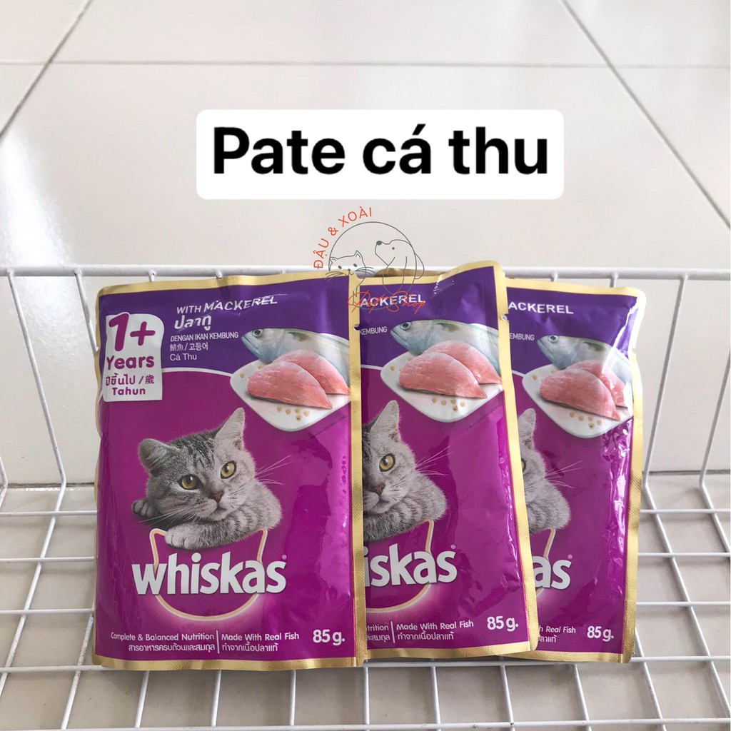 Combo 10 gói pate Whiskas loại 85g - vị ngẫu nhiên