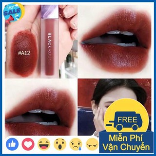 Son black rouge A12 🎁𝐌𝐢𝐞̂̃𝐧 𝐏𝐡𝐢́ 𝐒𝐡𝐢𝐩🎁 Son kem lì Cao Cấp - Đỏ Nâu Trầm | Thế Giới Skin Care