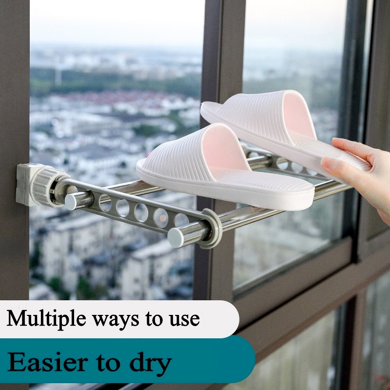 1 Móc Phơi Đồ 8 Lỗ Có Thể Thu Gọn Tiết Kiệm Không Gian Thân Thiện Với Môi Trường