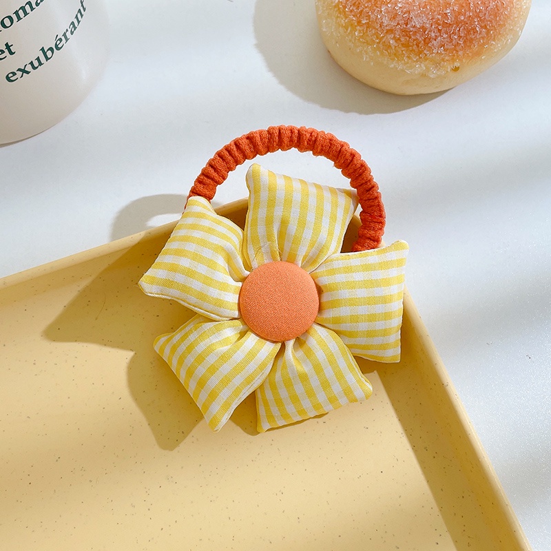 Dây Cột Tóc Đính Hoa Dễ Thương Phong Cách Hàn Quốc Cho Bé Gái