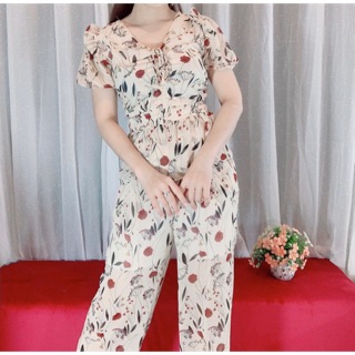 Sale set bộ hoa trắng rút ngực