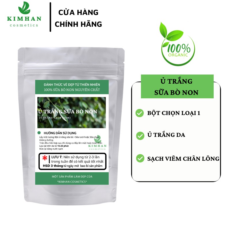 100gr Bột ủ trắng sữa non, kích trắng da hồng hào căng mịn, bổ sung dưỡng chất nuôi dưỡng da khỏe mạnh, ủ trắng da | BigBuy360 - bigbuy360.vn