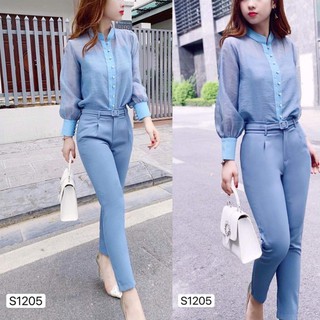 Set đồ nữ 👄 đẹp dvc 💘 set bộ xanh ngọc s1205