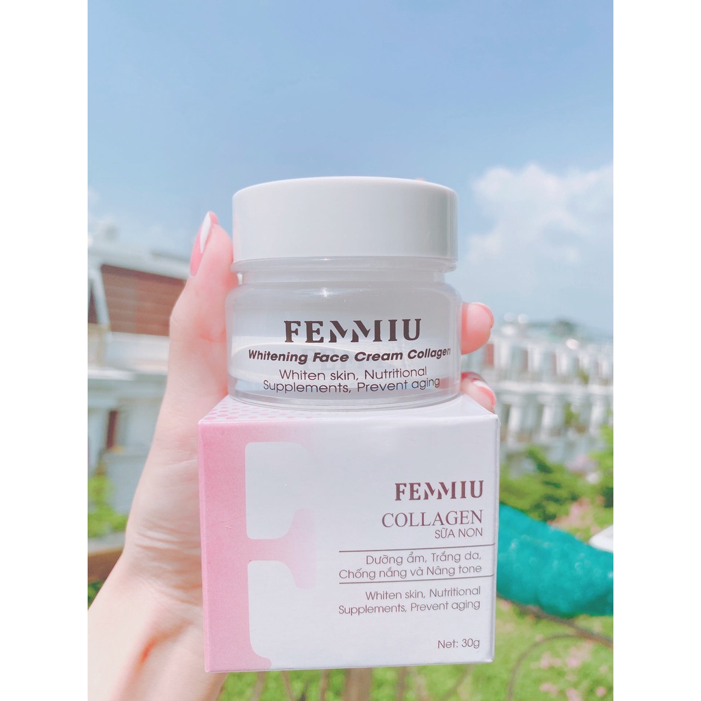 Combo 3 Kem Dưỡng Trắng Da Collagen Sữa Non Femmiu - CHÍNH HÃNG