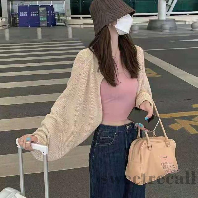 Áo Khoác Cardigan Dệt Kim Tay Dài Màu Trơn Thời Trang Mùa Thu Cho Nữ | BigBuy360 - bigbuy360.vn