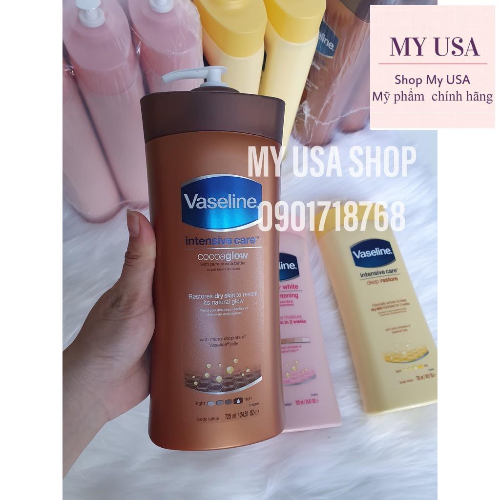 Sữa dưỡng thể Vaseline❤️ Sữa Dưỡng Da Trắng Hồng Tự Nhiên VASELINE  Lotion 725ml Mỹ