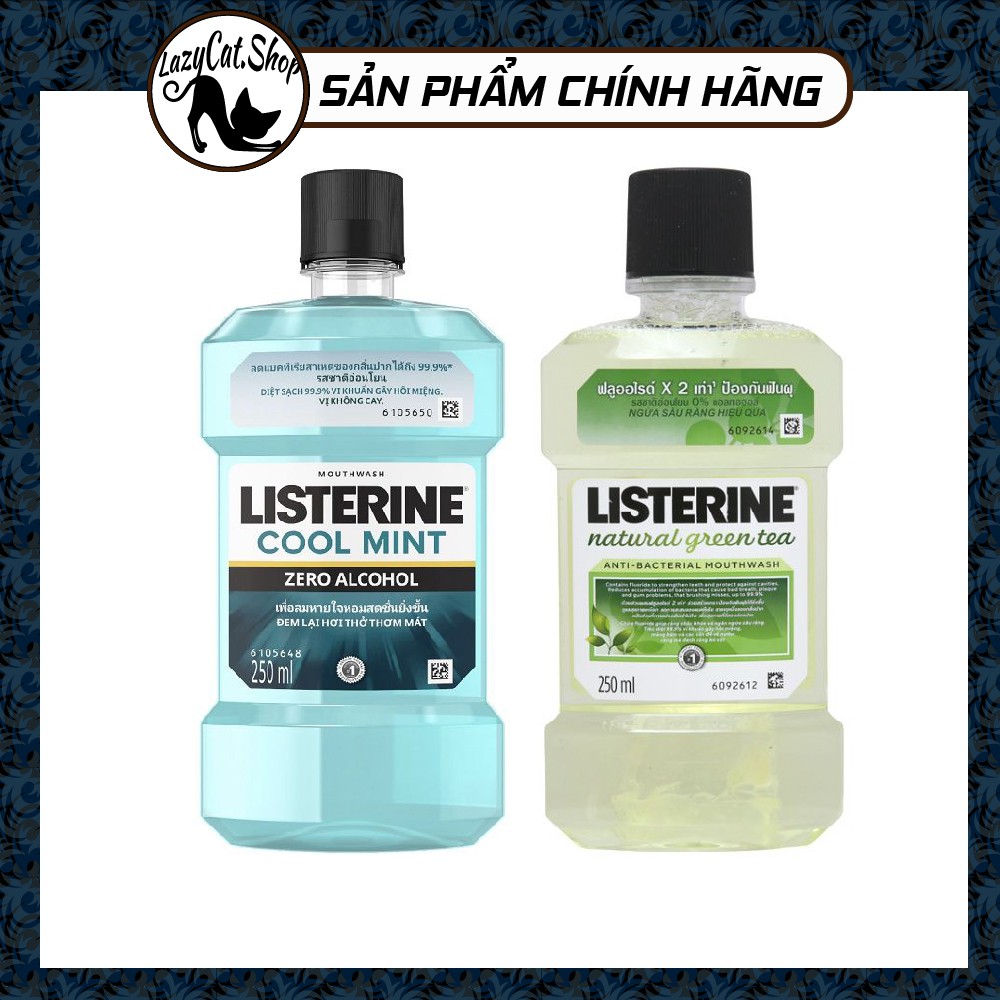 Nước súc miệng LISTERINE Trà Xanh Thiên Nhiên/ Zero 250ml