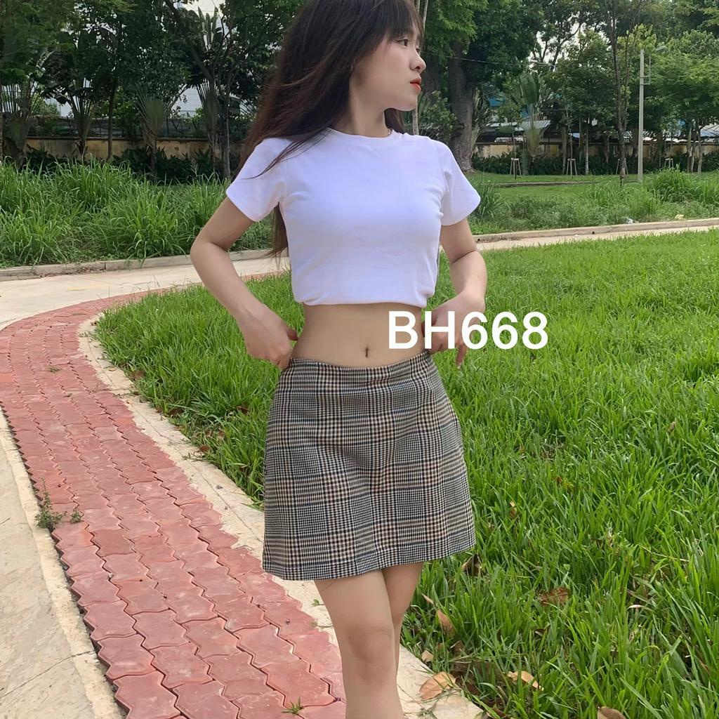 Chân váy caro skirt 3 màu có quần trong
