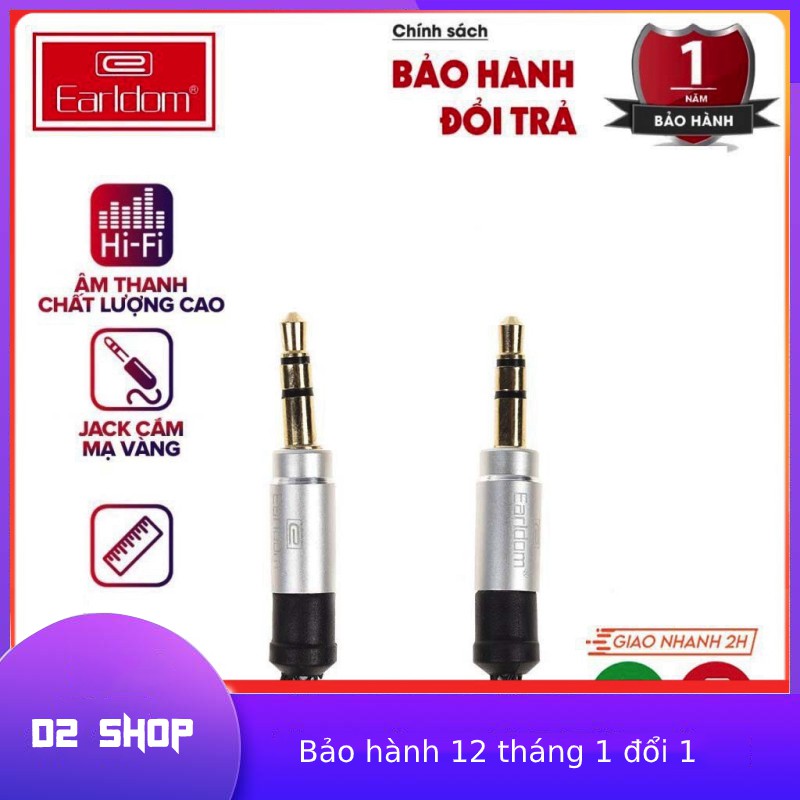 [Xả hàng tết] Dây cáp âm thanh AUX-04 Earldom Jack Kết Nối Chân 3.5 Lấy Âm Thanh Video Audio Lấy Nhạc Ra Loa Oto