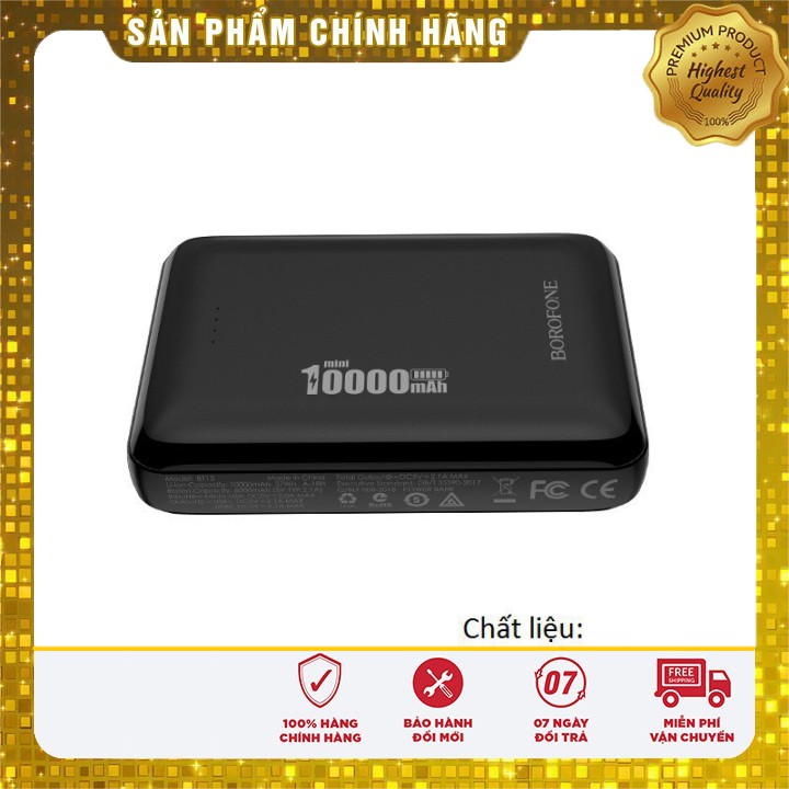 [ Giá siêu rẻ,chính hãng ] PIN Sạc dự phòng mini BT13 dung lượng 10000mAh Borofone - 11 PRO MAX