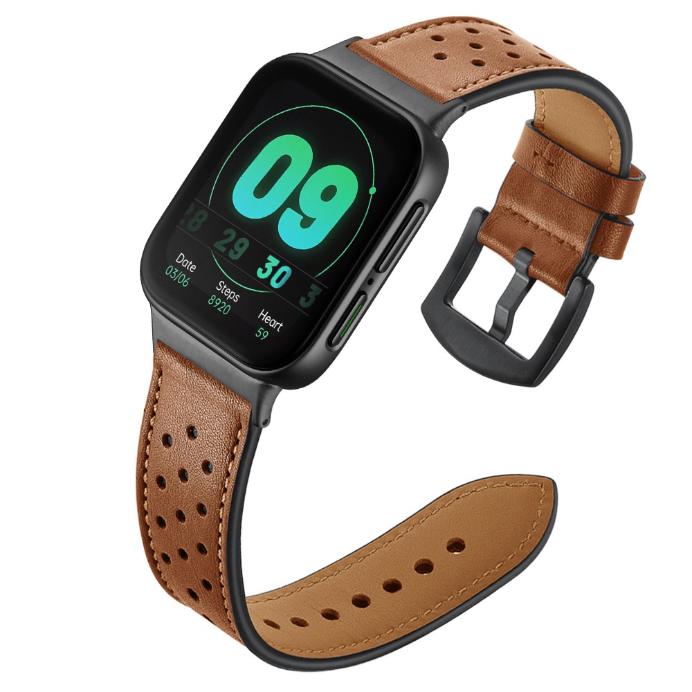 Dây da phối lỗ cho đồng hồ Oppo watch 46mm 41mm