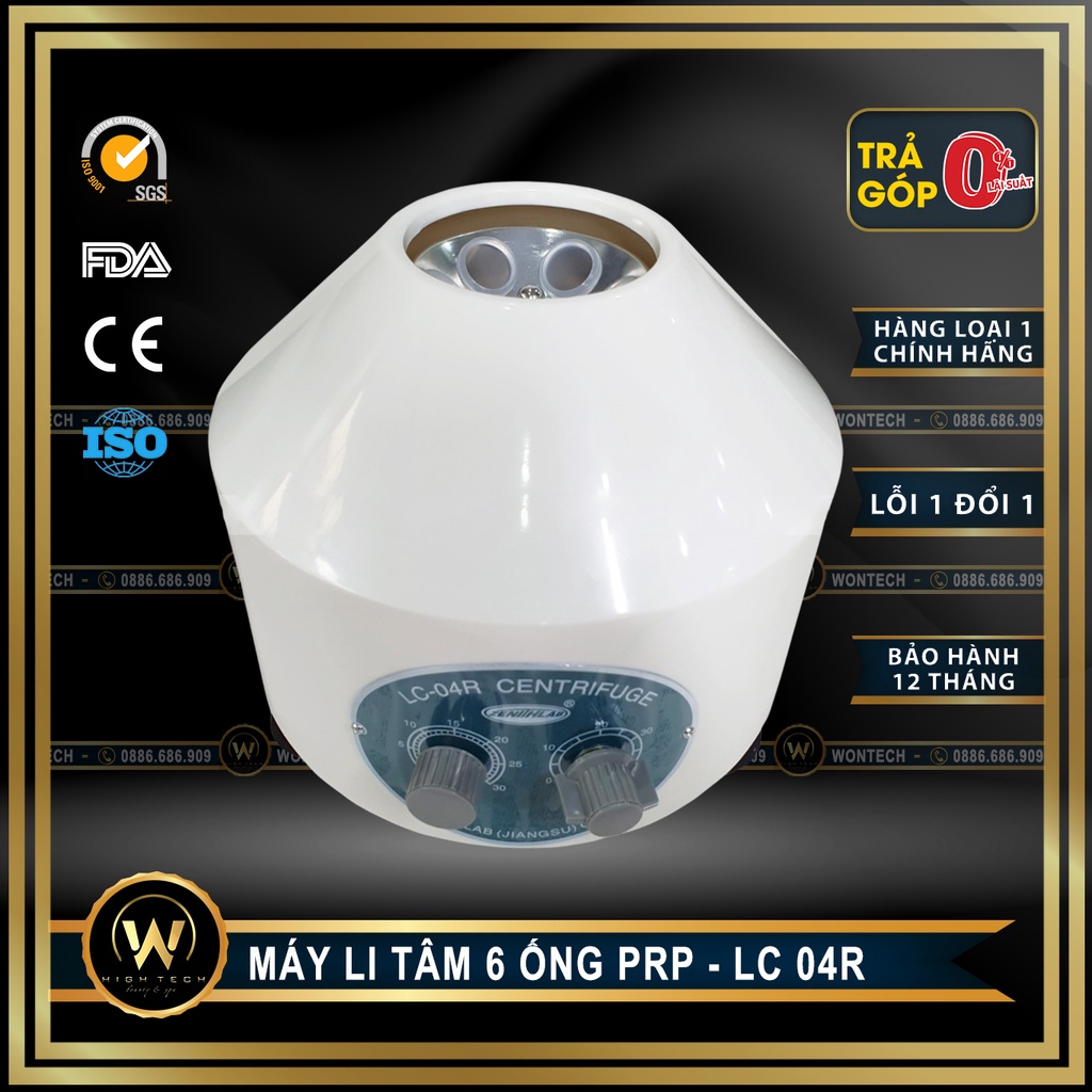 [WONTECH - NOW SHIP] Máy Ly Tâm 6 lỗ LC-04R - Hàng Chuẩn Chất Lượng Y Tế.