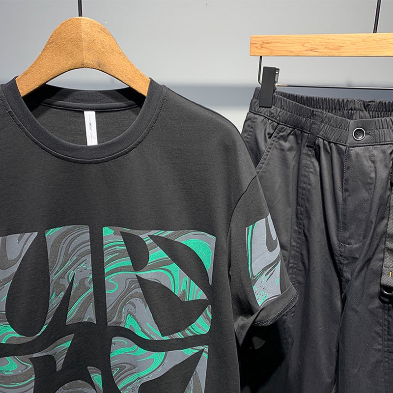 Áo Thun Tay Ngắn Dáng Rộng Phong Cách Hàn Quốc Dễ Phối Đồ Thời Trang Cho Nam