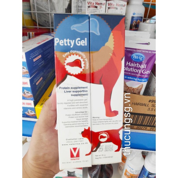 Petty Gel hỗ trợ gan chó mèo(dạng gel)