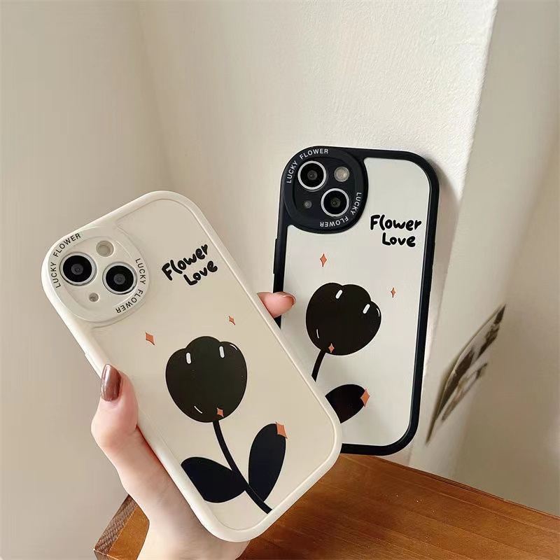 Case Huawei Y9 Prime 2019 Y9 2019 Y9S Y9A Y7A Nova 5T P40 Pro P40 P30 Pro P30 Nova 7 SE Nova 7 Nova 7i Nova 4E P30 Lite Nova 6 SE Straight Edge 90°Tulip Flower Phone Case