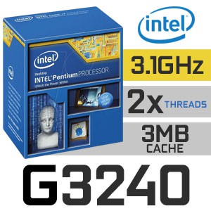 CPU Intel Pentium G3240 (3M Bộ nhớ đệm, 3.10 GHz) Socket 1150 hỗ trợ dòng Main H81, B85, Z87, Z97...